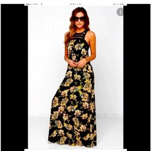 NWT O’Neill Black Floral Dress